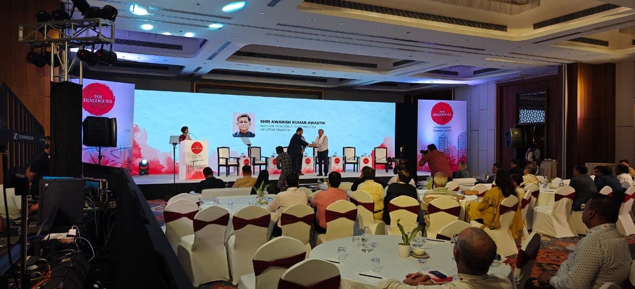 TOI Dialogues panel discussion stage