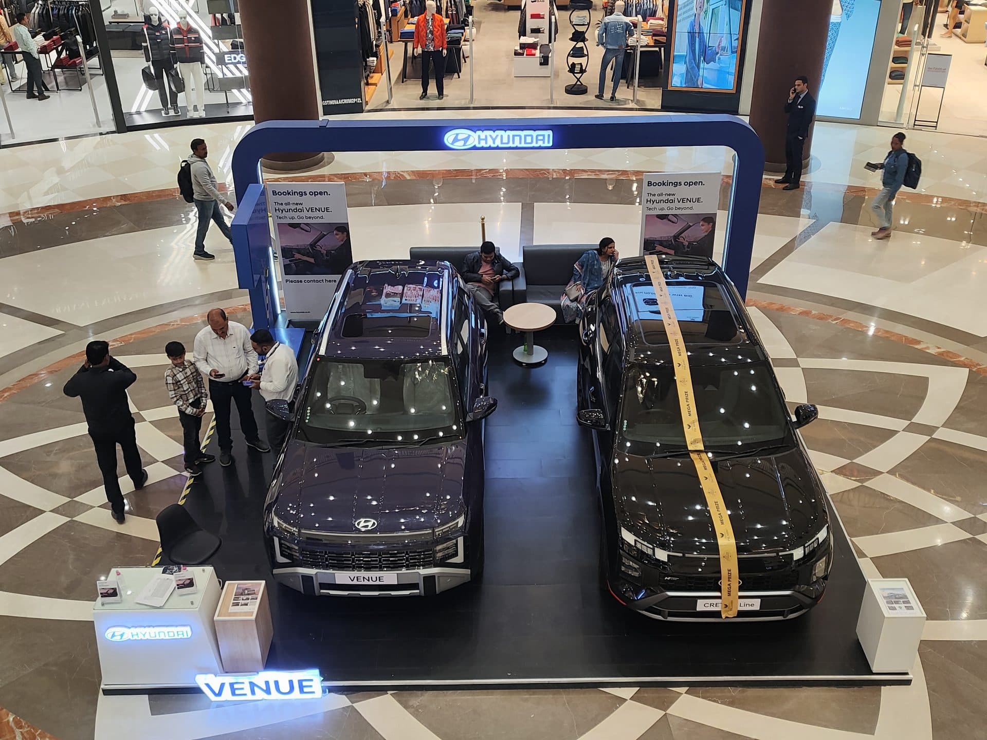 Car brand showcase activation in a heritage courtyard setting
