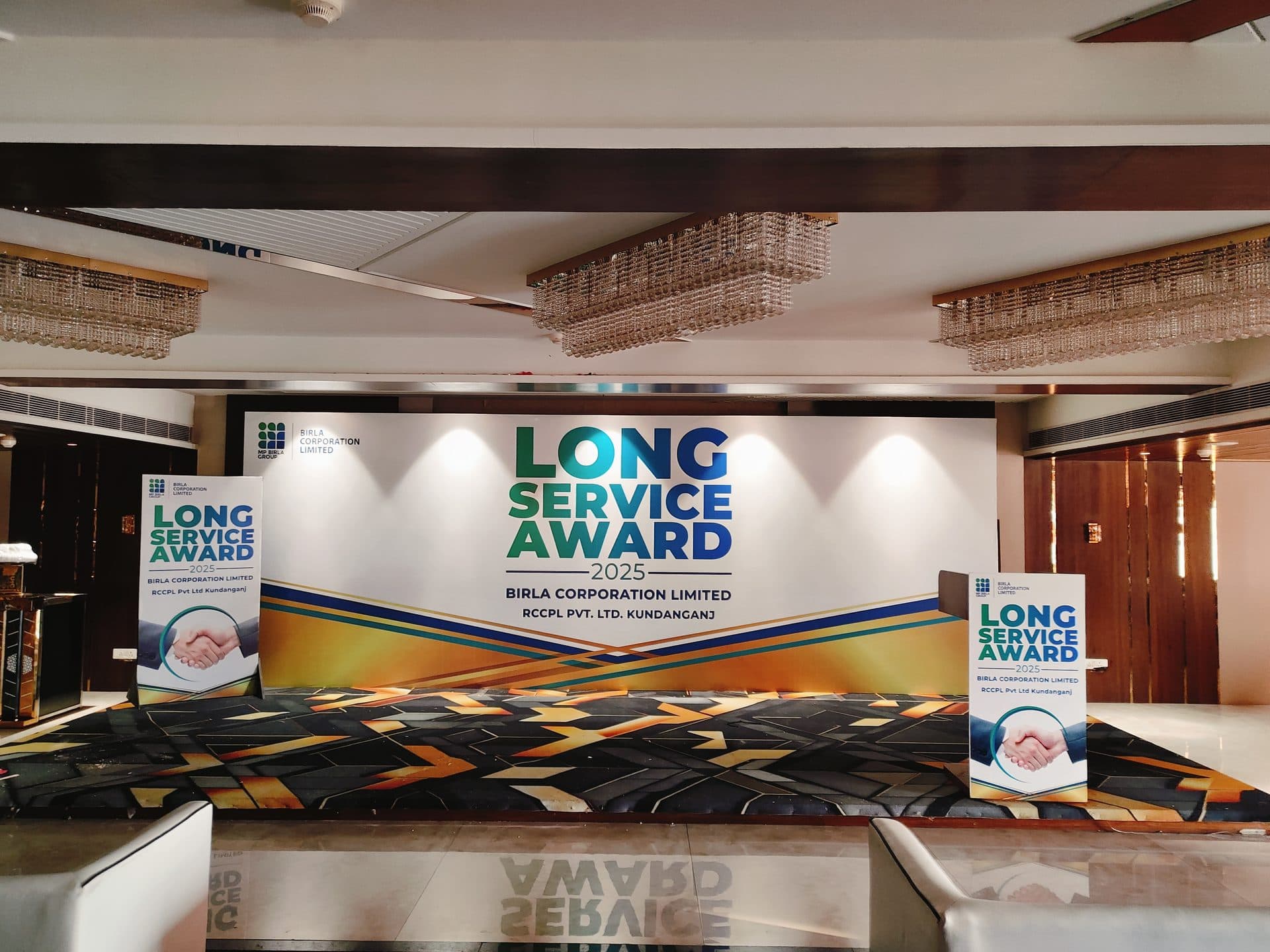 Long Service Award felicitation ceremony stage