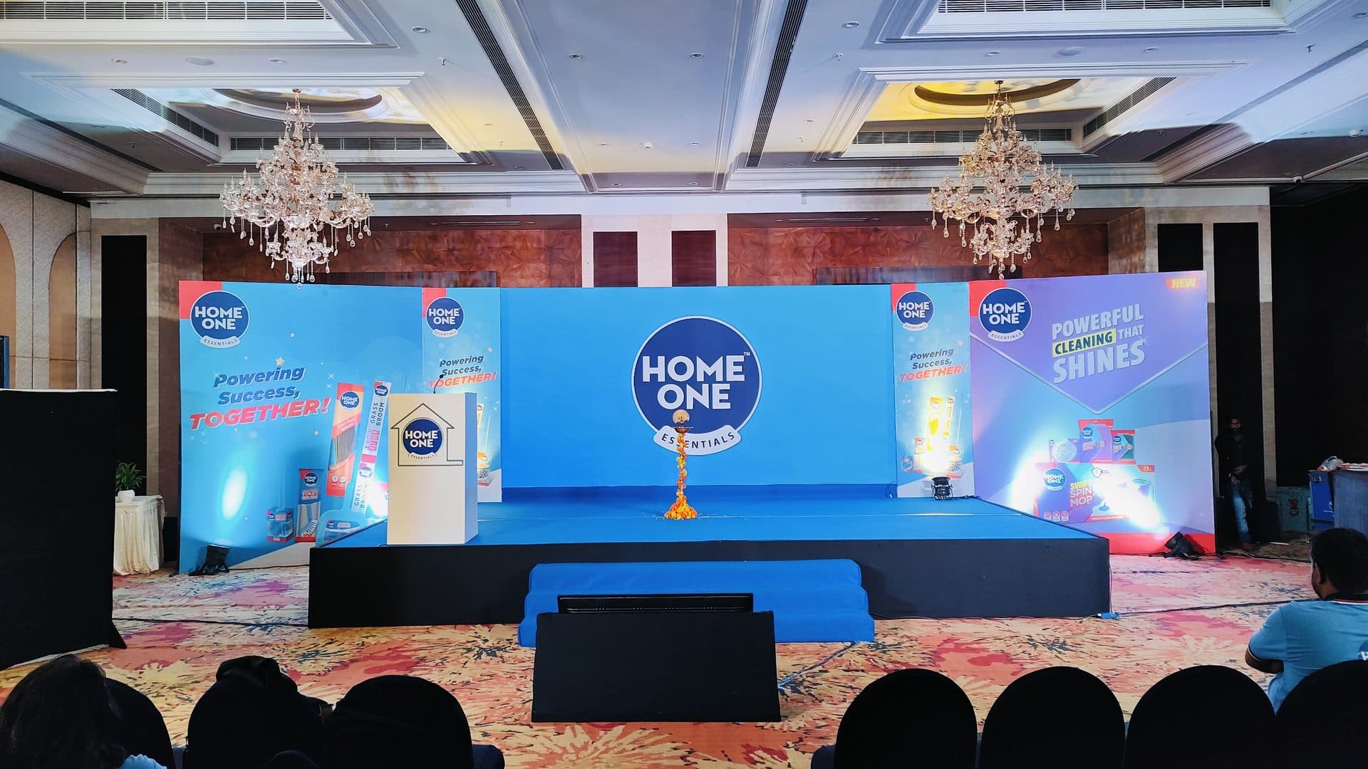 Home One product launch branded stage