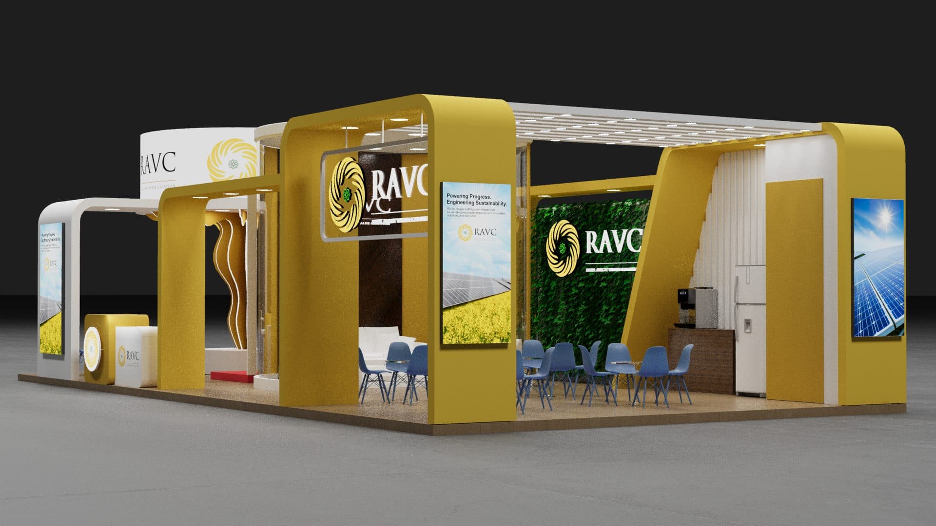 RAVC exhibition stall 3D design render