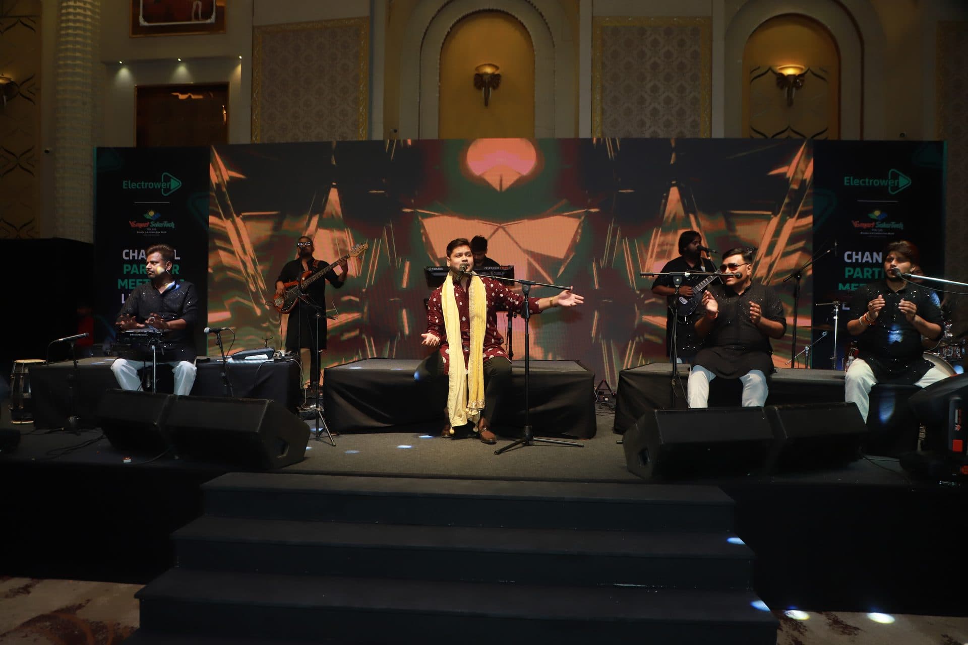 Live band performance at Electrower Channel Partner Meet 2026