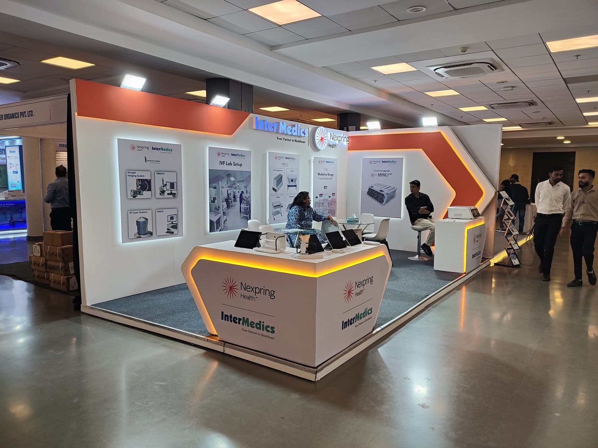InterMedics exhibition booth, alternate angle