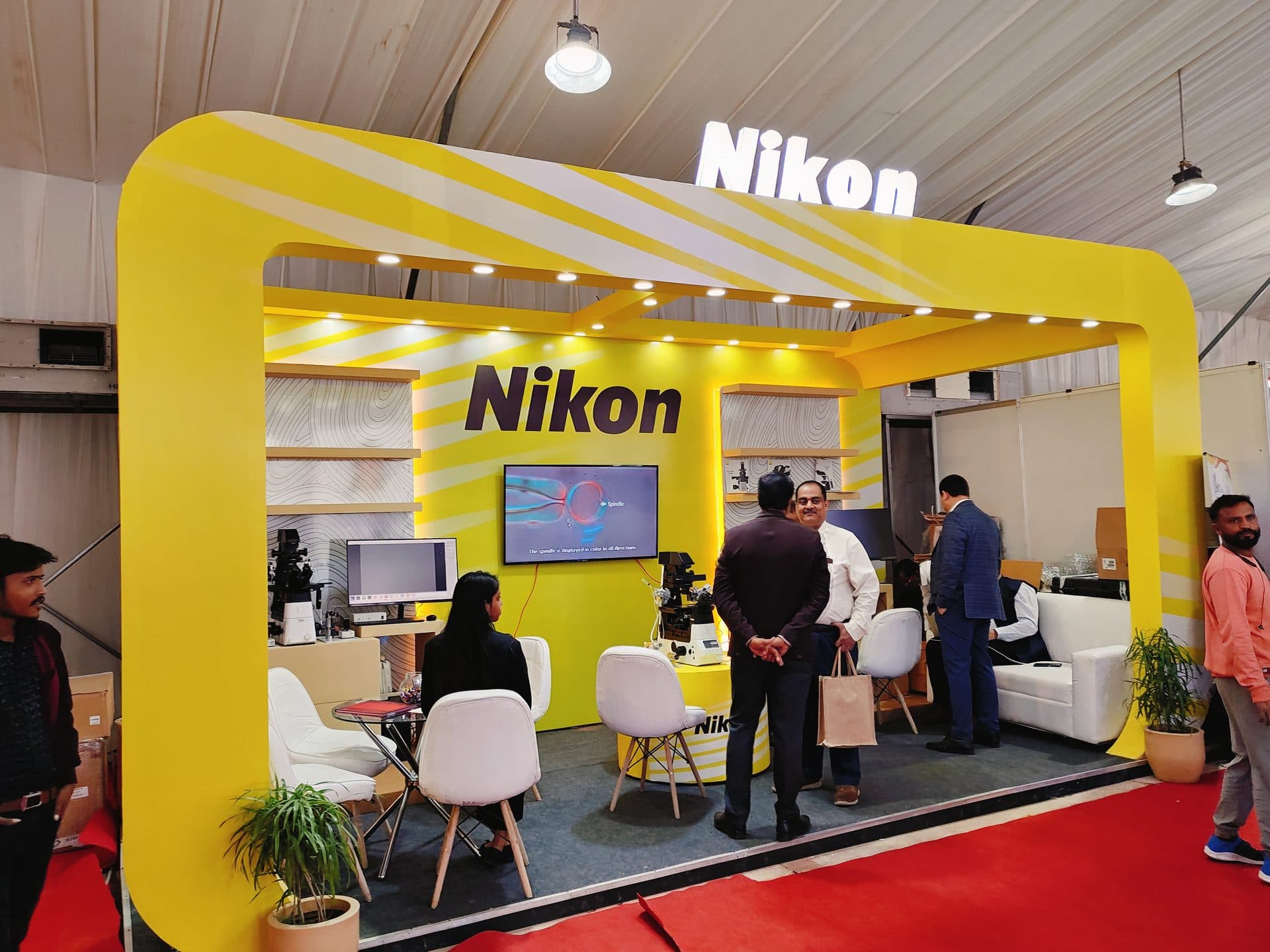 Nikon exhibition stall with product demo stations